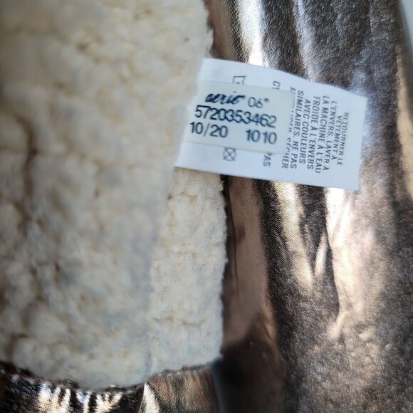 Offline By Aerie Rose Gold Metallic Sherpa Lined Puffer Jacket. Size SP - Picture 8 of 10